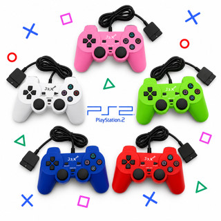 Controle PS2 Colorido Com Fio Vibração DualShock Playstation 2