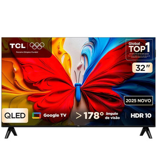 Smart TV 32" TCL Full HD QLED 32S5K Google TV 2 HDMI Full HD Google TV HDR10 Dolby Audio