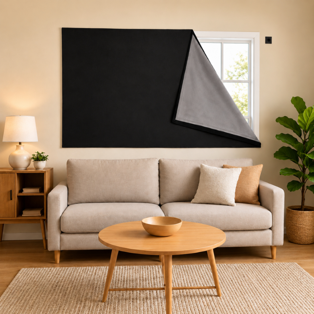 Cortina Painel Blackout Com Velcro Autocolante Para Sala Quarto Cozinha Escritório Veda 100% a Luz
