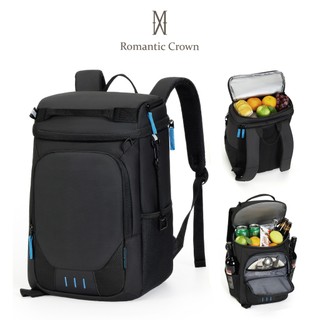 ROMANTIC CROWN Mochila Térmica Impermeável 23L Isola 16h Cooler Portátil, Resistente à Água com Abridor de Garrafas