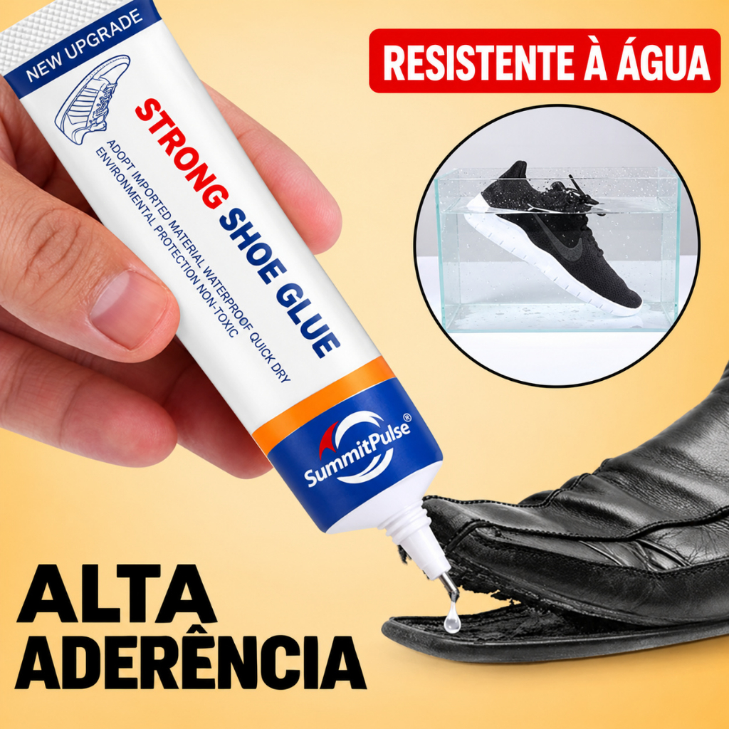Cola para Sapato e Tênis 60ML Adesivo Forte Flexível Impermeável para Reparo de Sola, Couro, Borracha e PVC 60ML