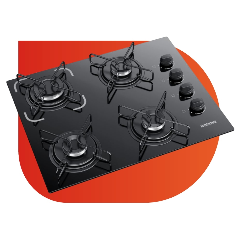 Cooktop Itatiaia 4 Bocas Preto Bivolt