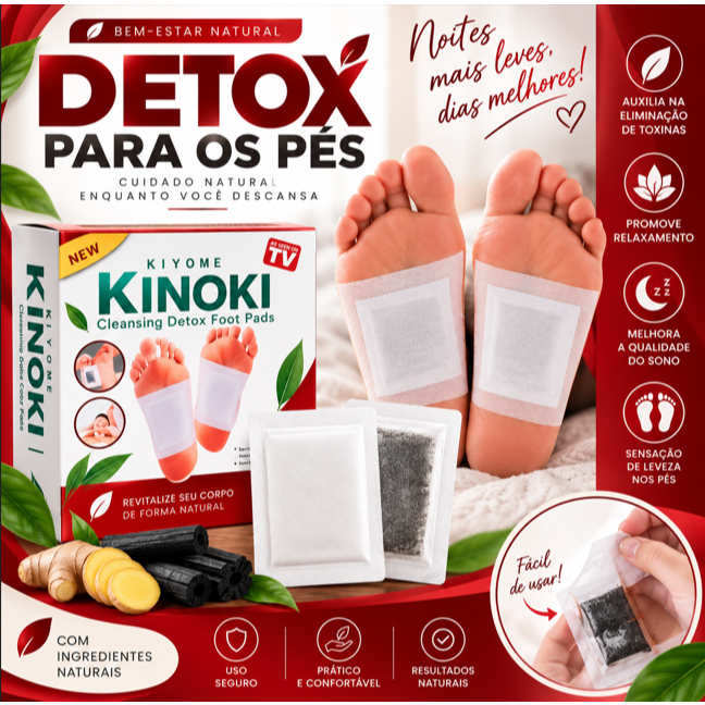 Adesivo Detox Relaxante Para os Pés com Gengibre e Sal