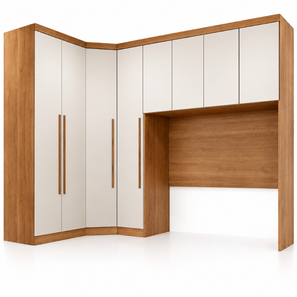 Guarda Roupa Modulado Casal Queen em MDF 8 Portas e 3 Gavetas Safira 010 Una Mobília