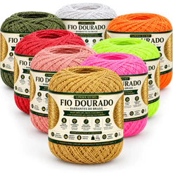 Linha Crochê Luxo Fio Dourado Barbantes do Brasil Crochê 100g 135m