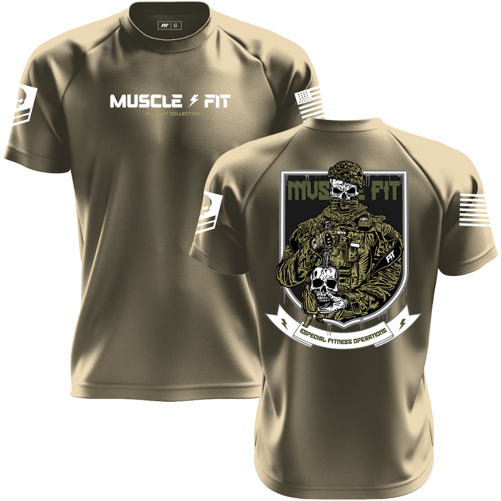 Camisa Dry Fit Militar Bope Faca na Caveira Original Muscle Fit