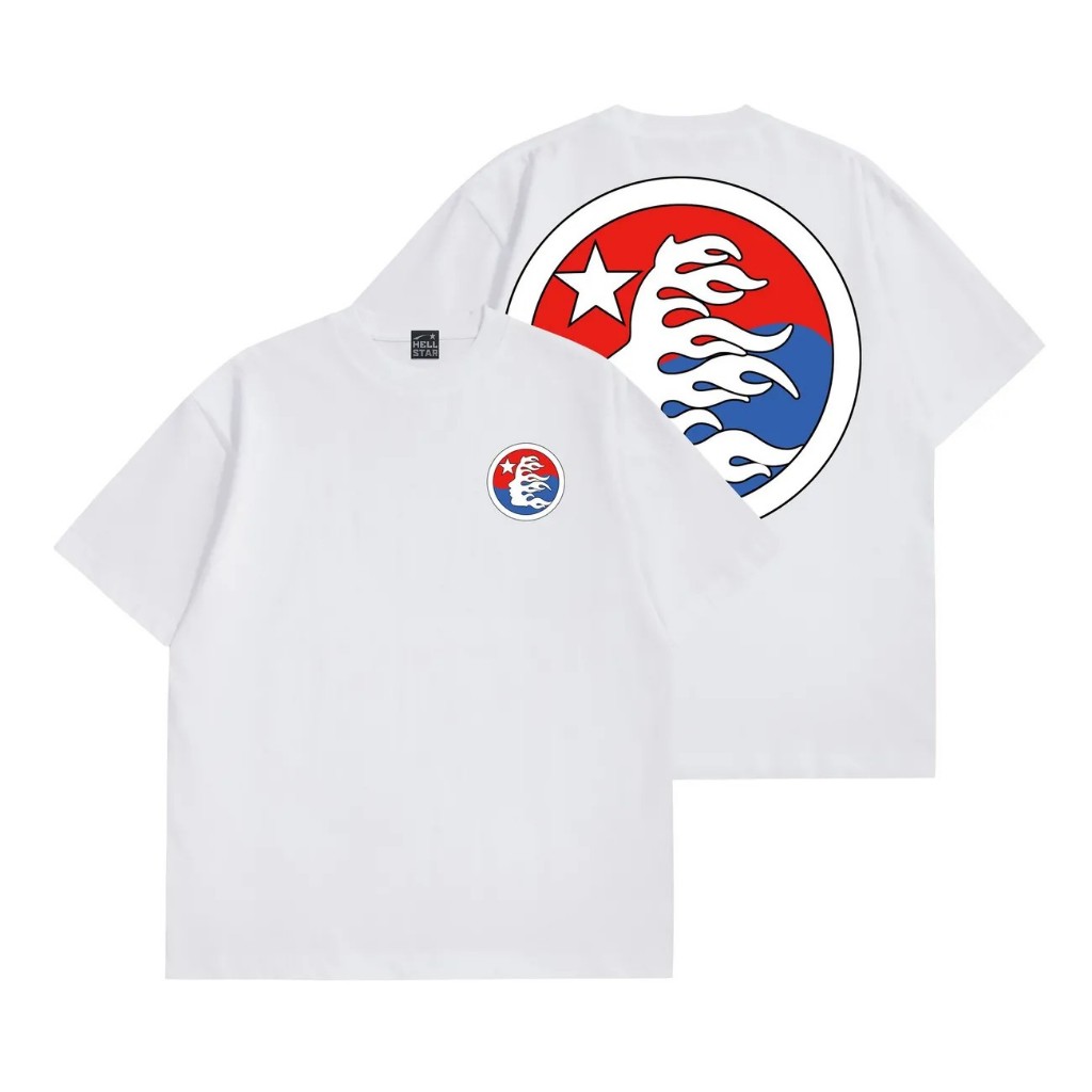 Camiseta Basic Streetwear Oversized 100% Algodão Camisa Estampada Hell star Network Unissex Diversas Cores