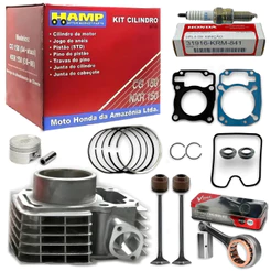 Kit Cilindro Motor com Biela e BRINDES - Original Honda CG NXR Titan Fan 150 H0615-KRM-A00