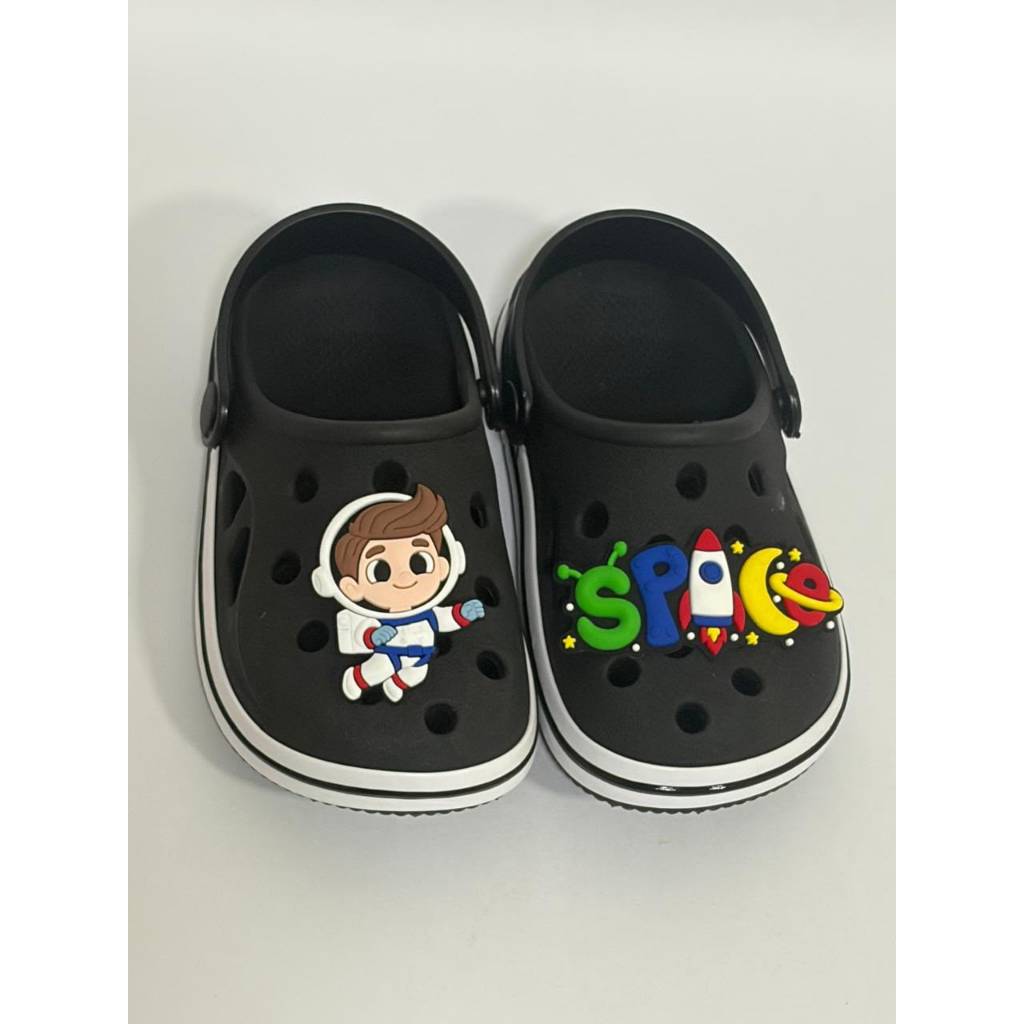 Babuche Infantil Astronauta Espaço Foguete Sandália Chinelo Menino Antiderrapante Leve Confortável masculino infantil