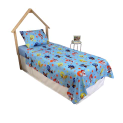 Jogo de Cama Infantil Patrulha Canina Azul 2 Pçs