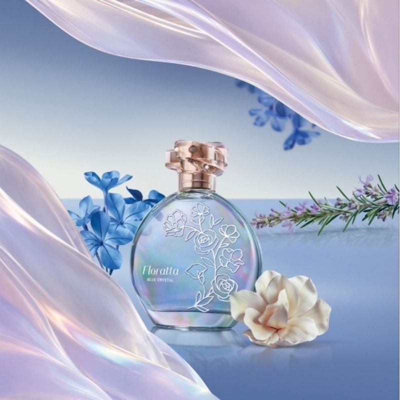Linha Floratta Blue Crystal com colônia, body spray e hidratante