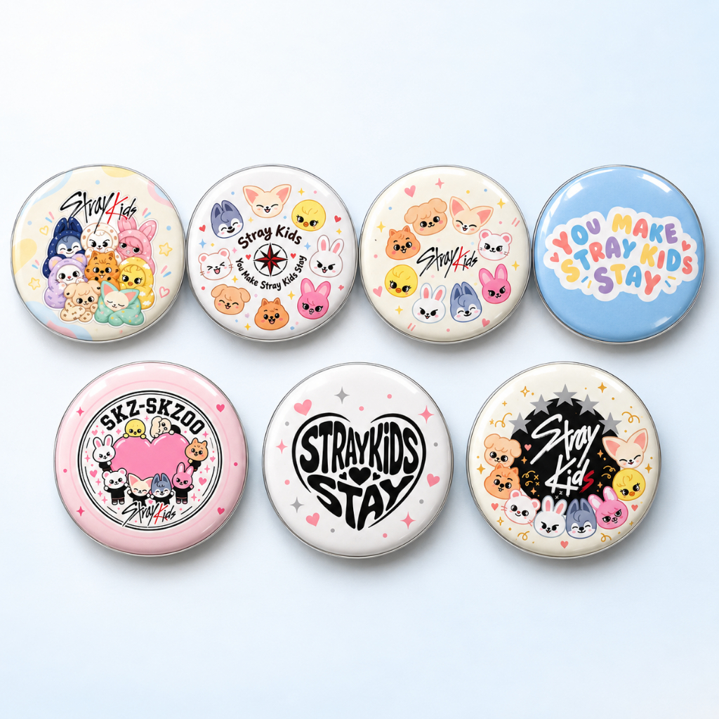 Kit 7 bottons Stray Kids/Skzoo 32mm 5-Star Karma