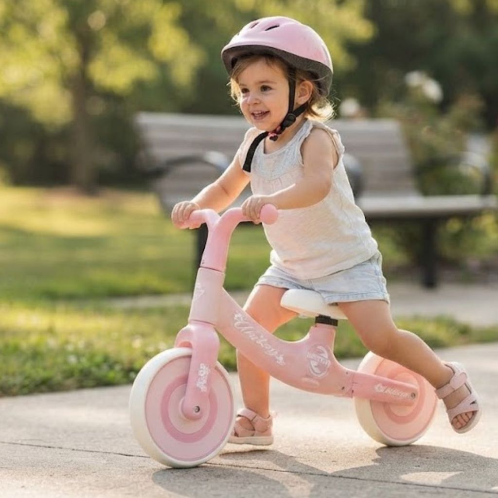 Bicicleta de Equilíbrio Infantil Sem Pedal andador Bebê Bake Menina Criança Presente Dia das Crianças  - Rosa