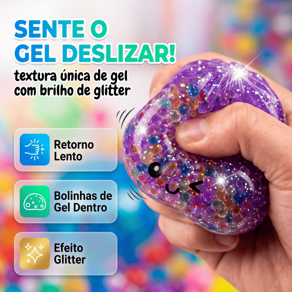 Squishy Dumpling 8,5cm Glitter Antiestresse Brinquedo Sensorial Fofo Edição Rara Surpresa Viral Tik Tok — imagem 2 de 2