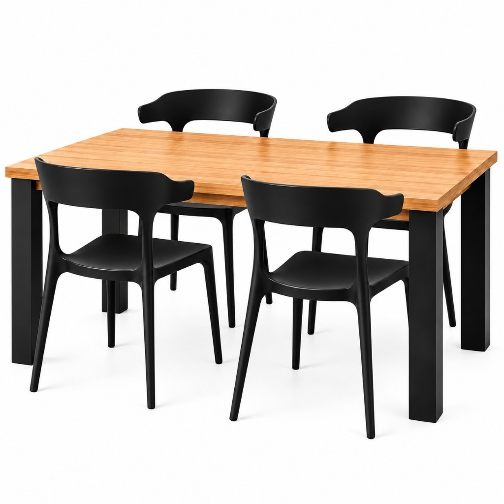 Mesa de Jantar com 4 Cadeiras Allegra – Ideal para Sala e Cozinha