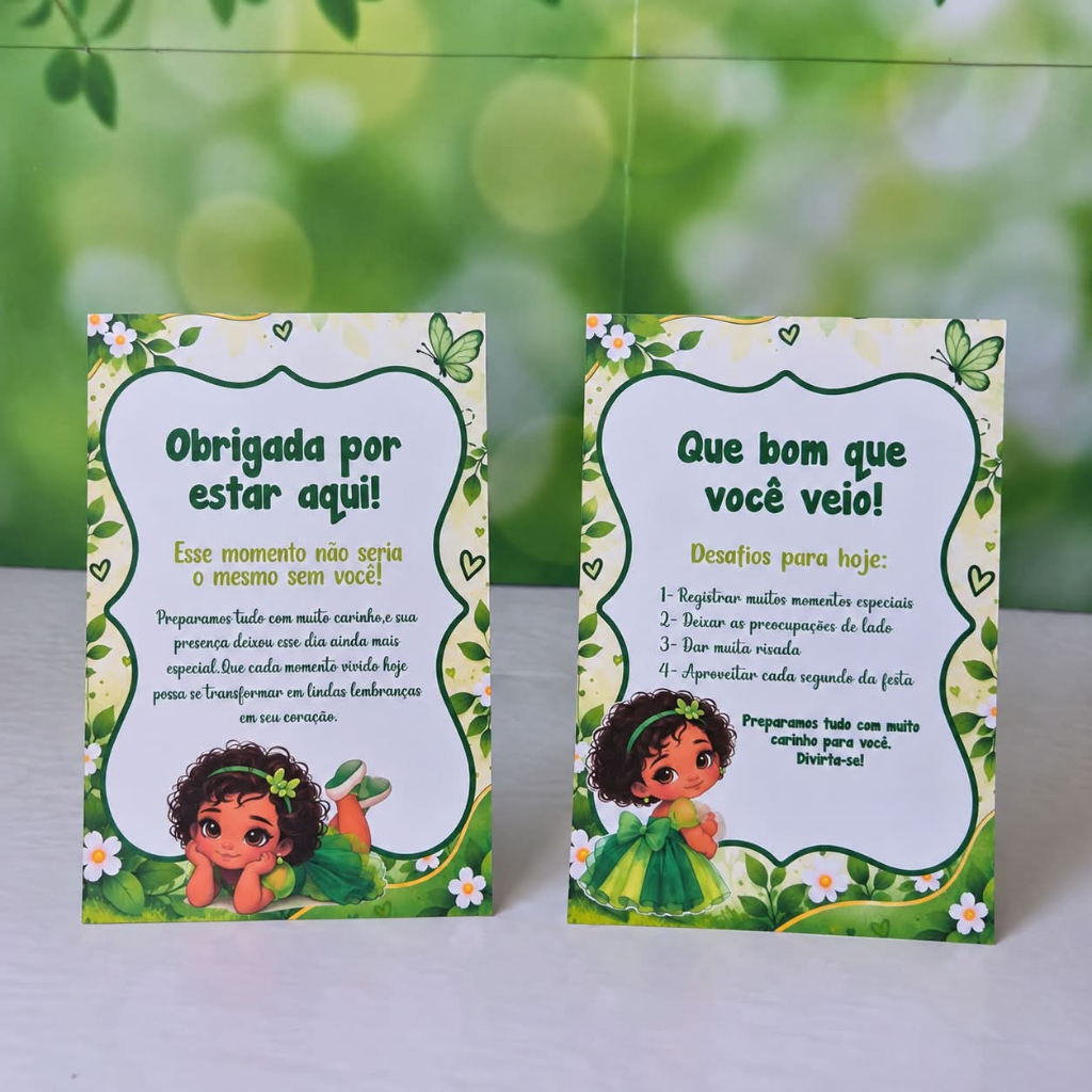 Kit Centro de Mesa Tiana Baby + Plaquinha de Agradecimento Festa Infantil Aniversário Envio Rápido — imagem 2 de 2