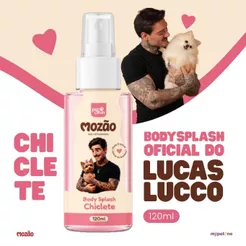 Body Splash Pet Chiclete 120ml Mozão Lucas Lucco - Perfume Colônia Para Cães e Gatos Spray