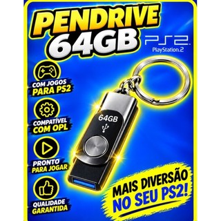 pendrive 64GB lotado de jogos para PS2