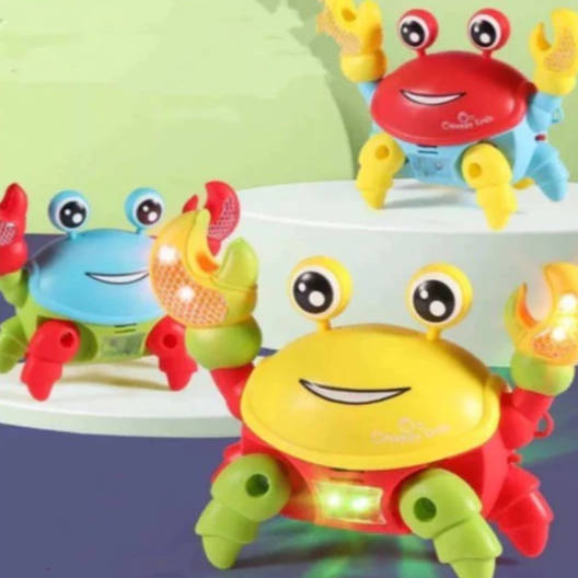 Brinquedo Educativo Caranguejo Fujão Musical Som Luz E Movimento Infantil Para Bebês