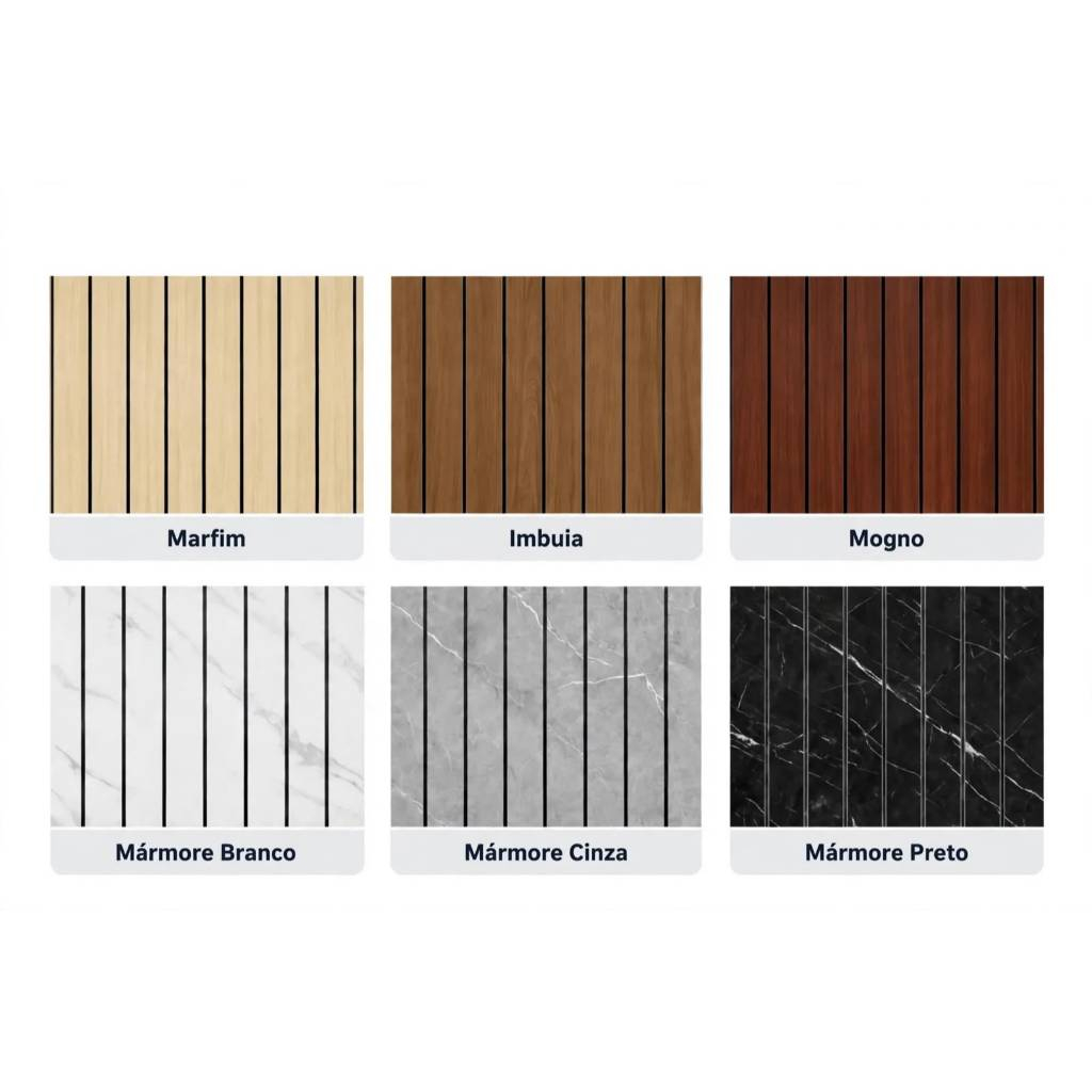 Rolo Painel Flexível 3D Autoadesiva EVA Ripado 3m x 60cm Revestimento de Parede Laminado Sala Cozinha Lavabo