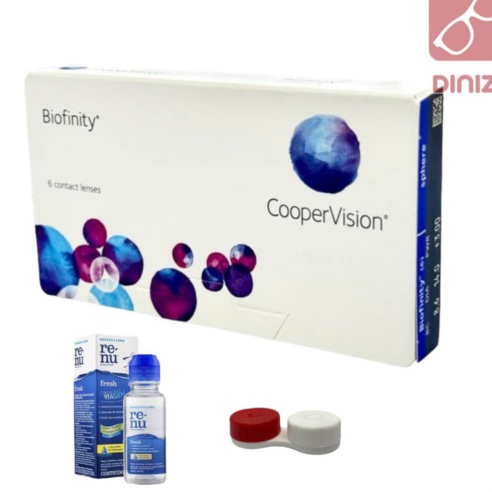 Lente de Contato Biofinity Coopervision Mensal 06 unidades +Estojo