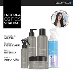 Kit Encorpa Fios Encorpax Shampoo, Leave-in, Sérum, Máscara + Milagre Obrigatório 200ml