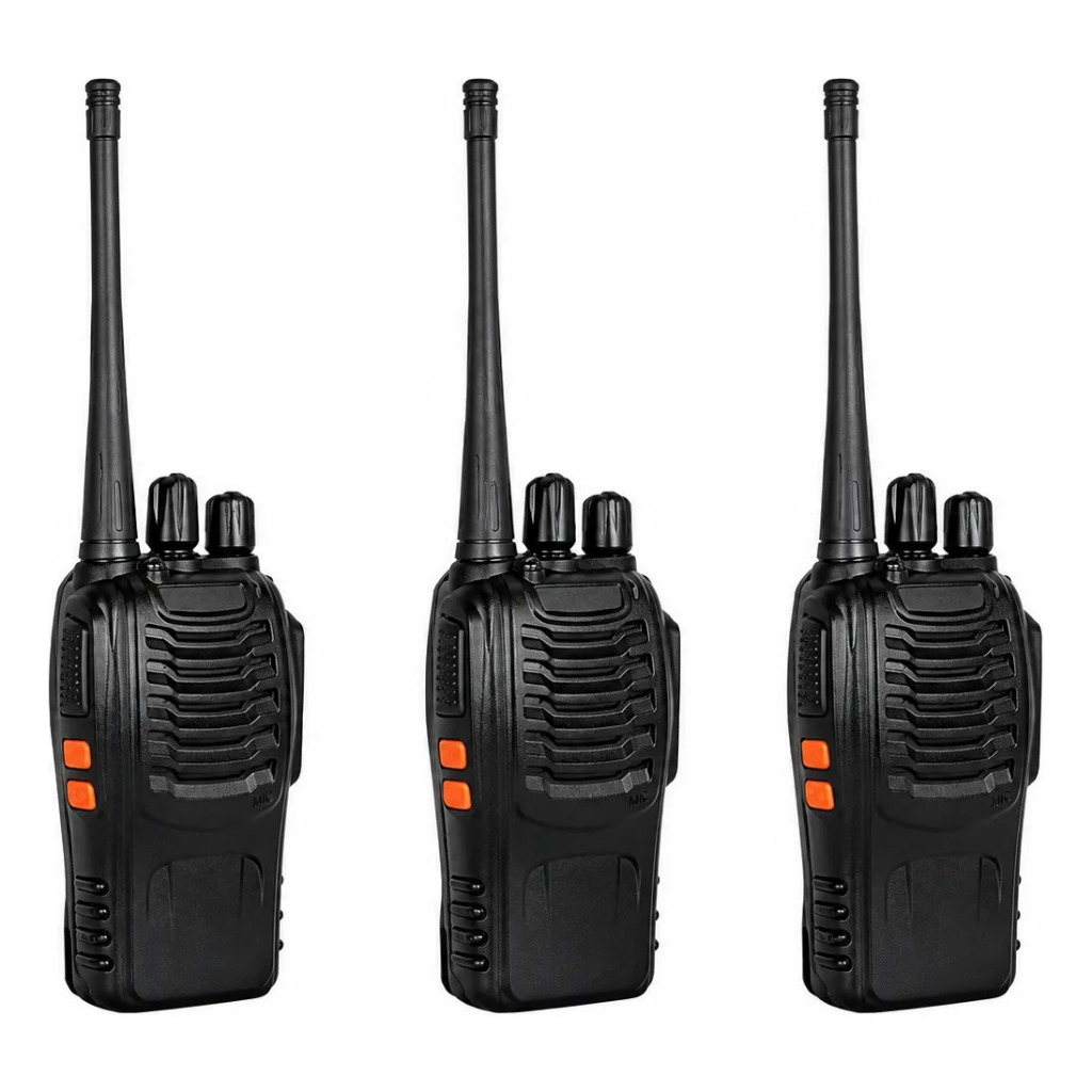 Kit 3 Radio Comunicador Baofeng 777s 12km Walkie Talkie 16 canais longa distância profissional segurança         empresa