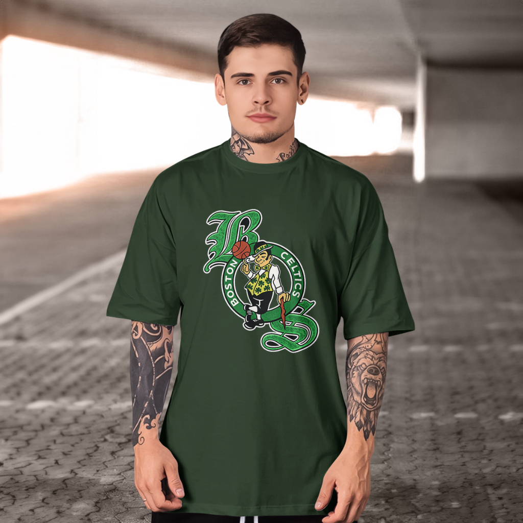 Camisetas Masculina Mascote Celtics em estilo clássico  100% Algodão Gola Redonda Estampado 2026 tecido confortavel