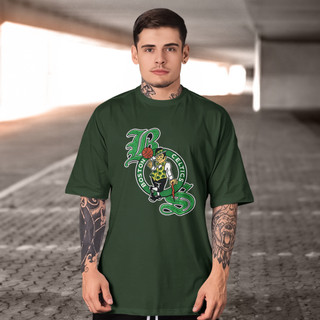 Camisetas Masculina Mascote Celtics em estilo clássico  100% Algodão Gola Redonda Estampado 2026 tecido confortavel
