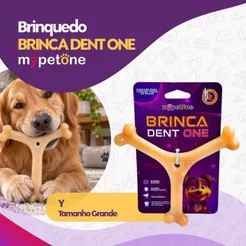 Osso Bamboo Formato Y Brinca Dent One Sabor Bacon - Tam. G