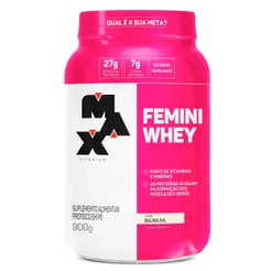 Whey Protein Femini 900g Max Titanium Whey Feminino com Colágeno
