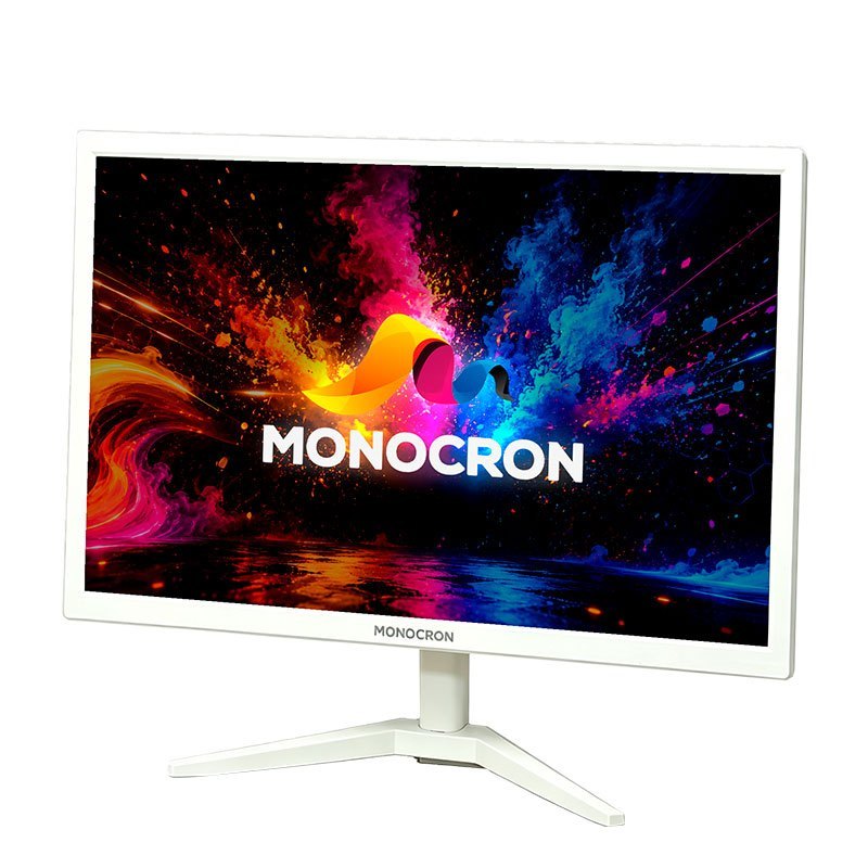 Monitor Gamer com 19 polegadas Branco Monitor Branco MN19r1 HDMI Premium Escritório Jogos Setup bom