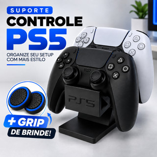 Suporte Para Controle PS5 Dualshock Gamer + Grip Analógico
