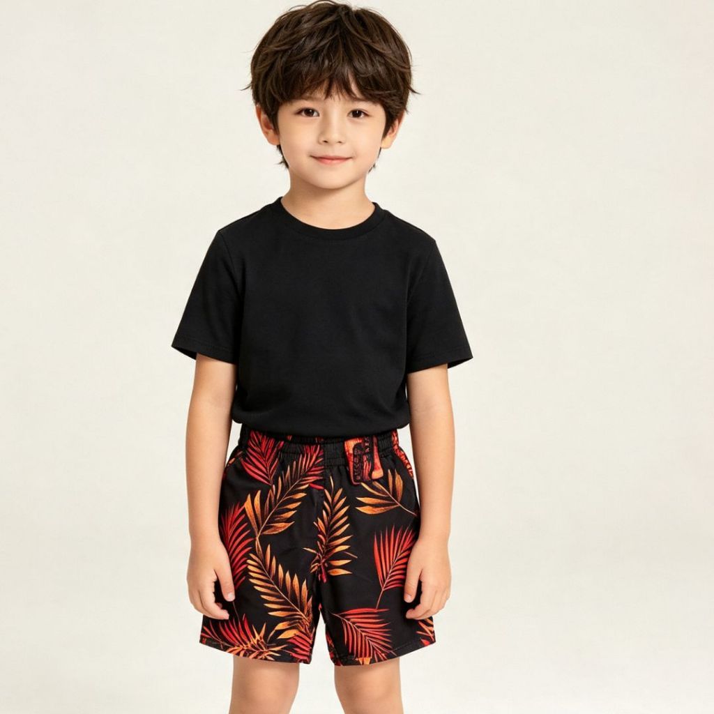 Kit Com 03 Bermuda de Elástico Infantil e Juvenil Masculina Estampado Menino Praia