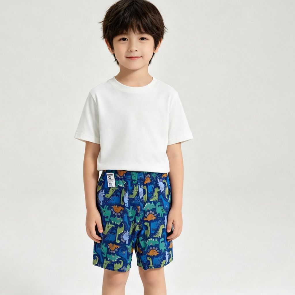 Kit Com 05 Bermuda de Elástico Infantil e Juvenil Masculina Estampado Menino Praia