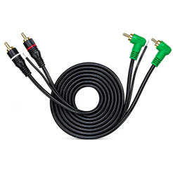 Cabo Rca Conector L 1 Metro 4mm Tech One Preto