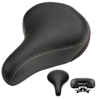 Selim Banco Retro de Bicicleta Largo com 2 molas Confortável Beach Ceci Cruiser Monark Preto com Cinza Moove