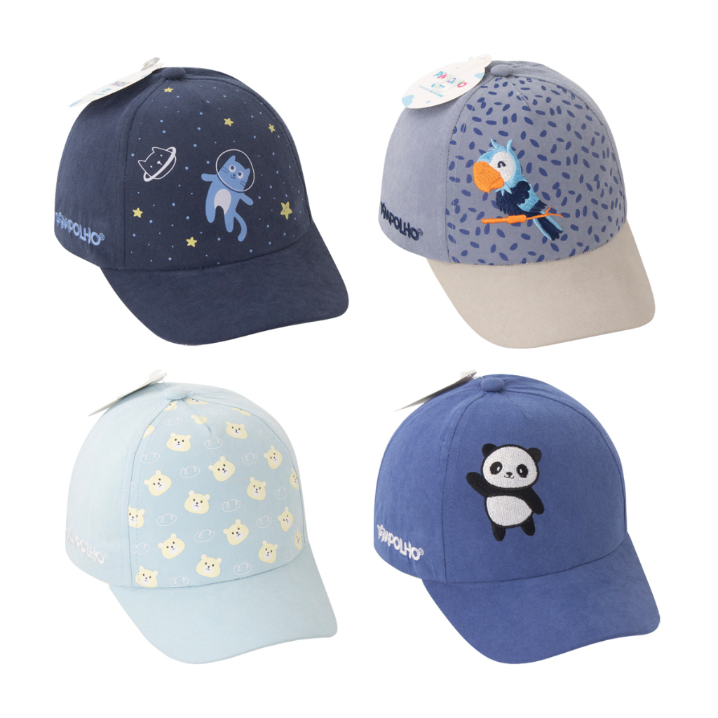 Boné Infantil - bebê 0-1 ano masculino Pimpolho várias estampas fofas estilo - Pimpolho