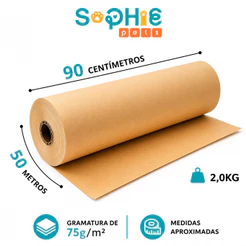Papel Bobina Rolo Semi Kraft Pardo Embalagem 90cmx50m 60cmx50m 45cmx50m 30cmx50m 15cmx50m
