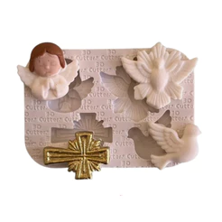 Molde de Silicone - Batizado 2 - para Enfeites e Apliques de Artesanato