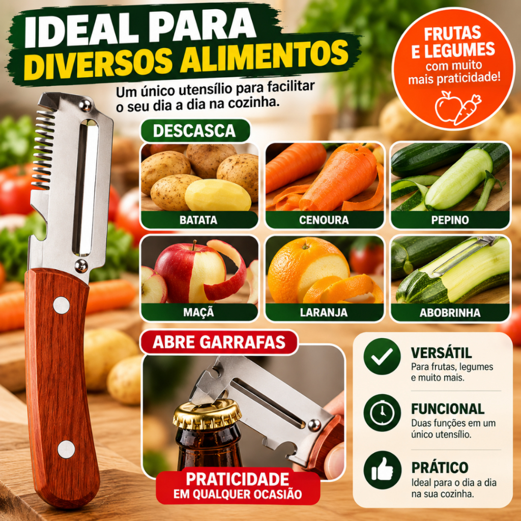 Descascador de Legumes 3 em 1 Multifuncional — imagem 2 de 2
