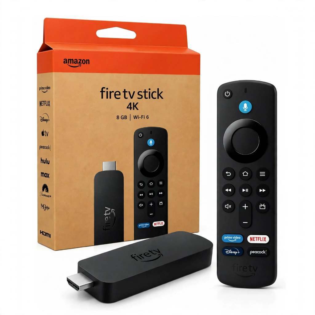 Amazon Fire TV Stick 4K Fire OS (2ª Geração) 8GB Wi-Fi 6 Com Alexa Comando de Voz integrado
