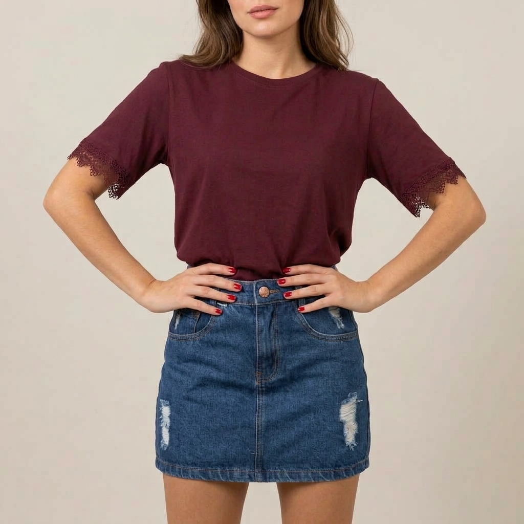 Short Jeans Feminino 100% Algodão Escuro Destroyed Desfiado Cintura Alta Casual Verão Primavera Bolsos Traseiros