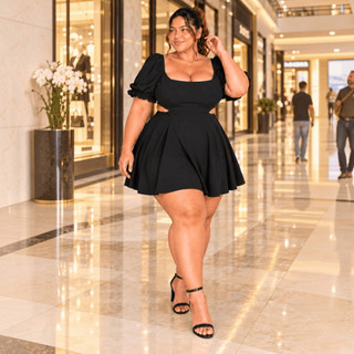 Vestido Plus Size Feminino Soltinho Vestido Dia a Dia Plus Size Vestido Feminino Plus Size Elegante