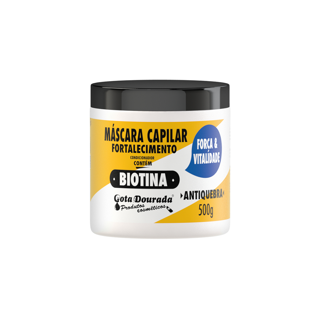 Máscara Gota Dourada Biotina 500g - Para cabelos Fracos e Fragilizados