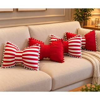 Kit Almofadas Natal Laço Retangular Lindas Para Decoração Natal