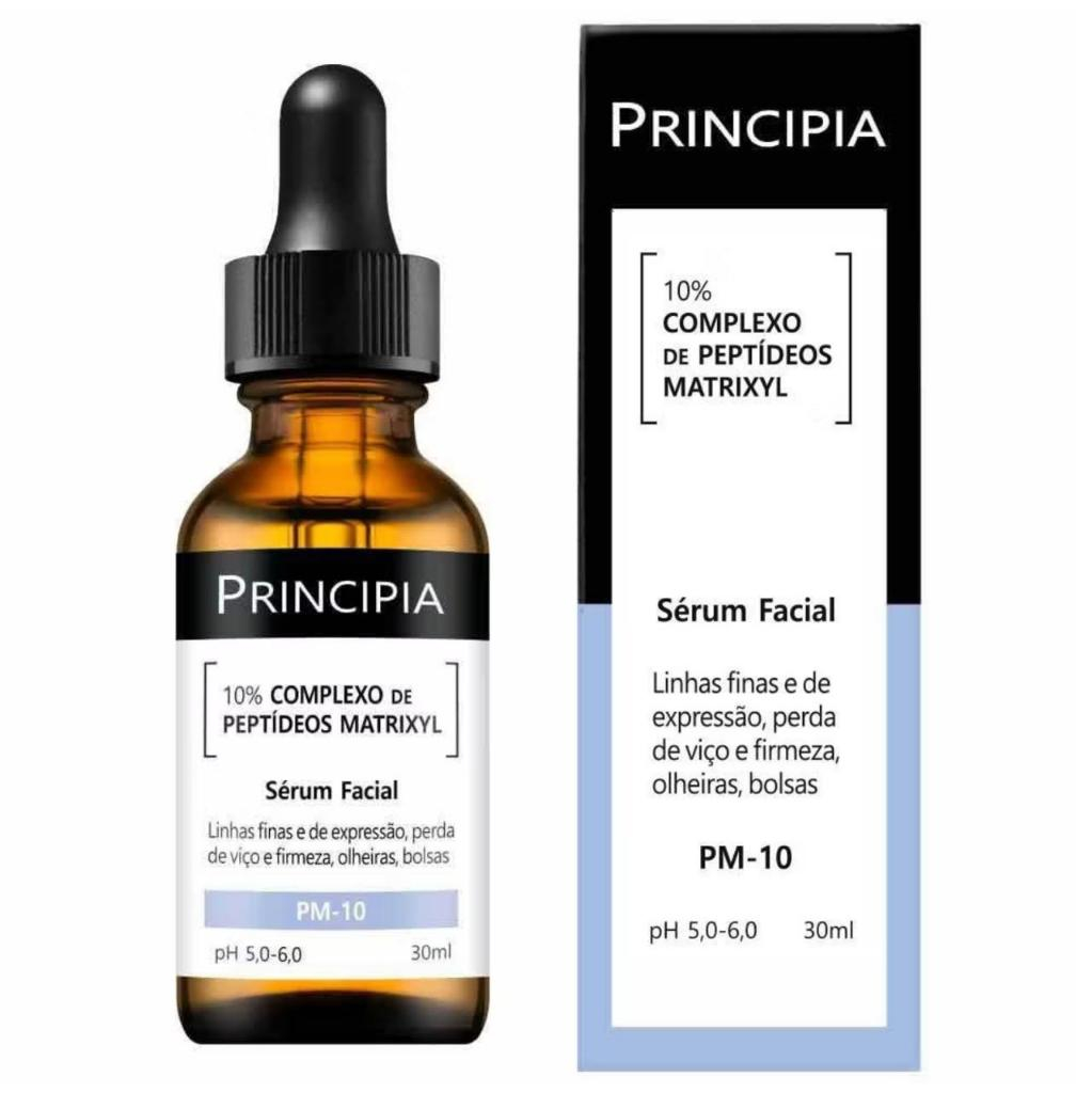 Principia PM-10 Sérum com 10% de complexo de Peptídeos Matrixyl indicado contra rugas, linhas finas347