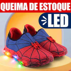 Tenis Infantil Led Menino Pisca Tenis Infantil Masculino Aranha Maravilhoso Sapato Infantil Menino Live