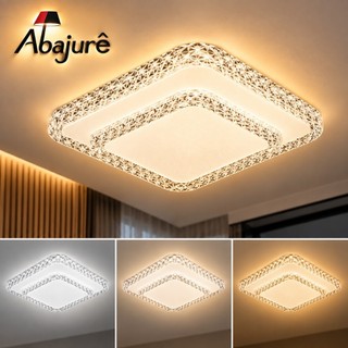 Luminária Plafon Céus Estrelado  efeito estrela Painel LED Sobrepor Quadrado Brilho Cristal 28Cm 26W