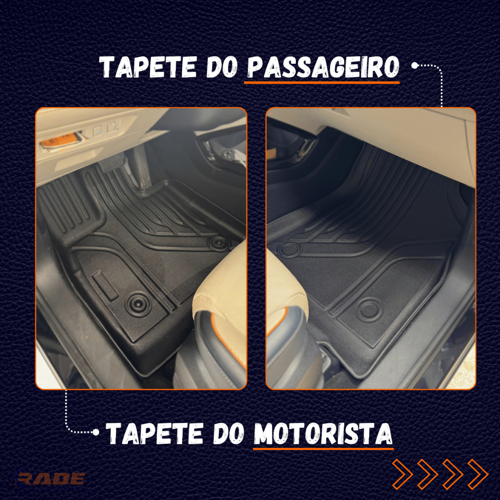 Tapete Bandeja 3D para Corolla 2020 a 2026 com Bordas Elevadas Concha - Linha Premium — imagem 2 de 2